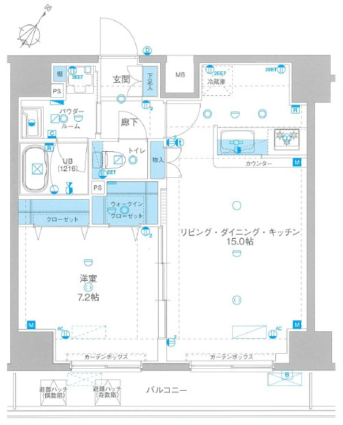 台東区千束３丁目の賃貸マンションの間取り