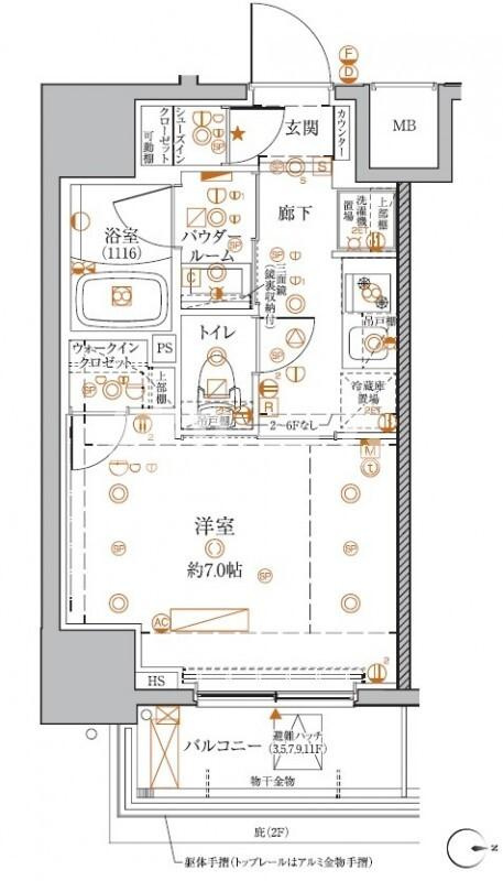 北区王子２丁目の賃貸マンションの間取り