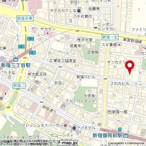 アクシア新宿御苑の地図