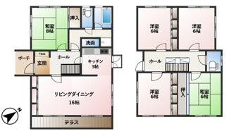 【間取り】 | 入間市新久 | 5LDK／土地面積:189..27ｍ2／建物面積:141.98ｍ2