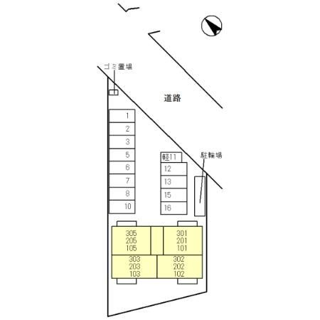リバーハイツ唐崎の区画図