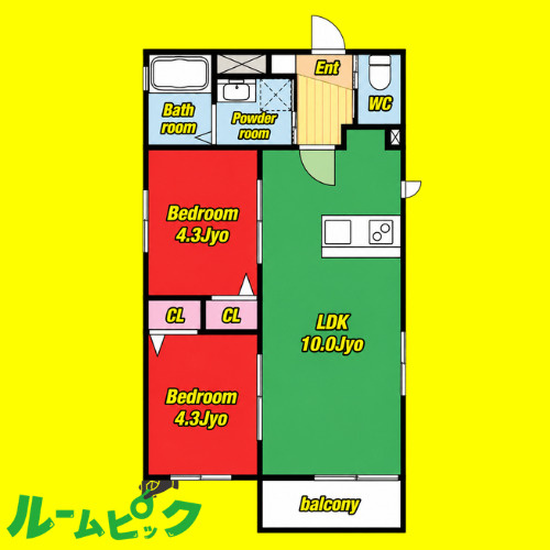 Cedre中村公園　(セドールナカムラコウエン)　名古屋市賃貸　仲介手数料無料の間取り