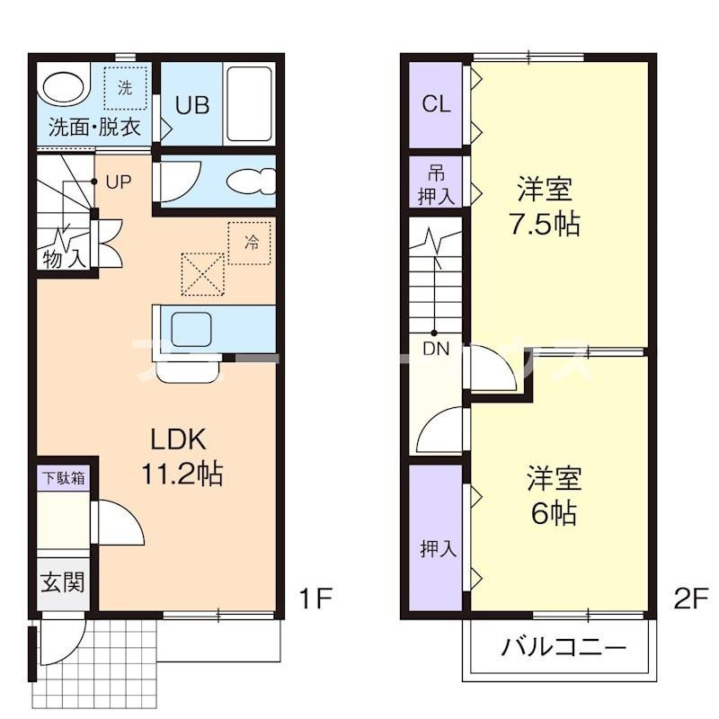フォーシーズン玉里　Bの間取り
