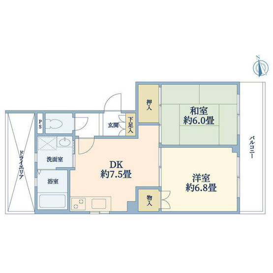 【間取り】 | ル・ポール東白楽ⅩⅠ