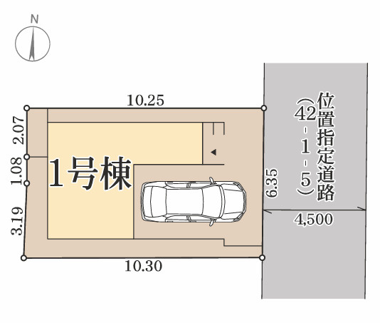 箕面４　新築一戸建ての区画図