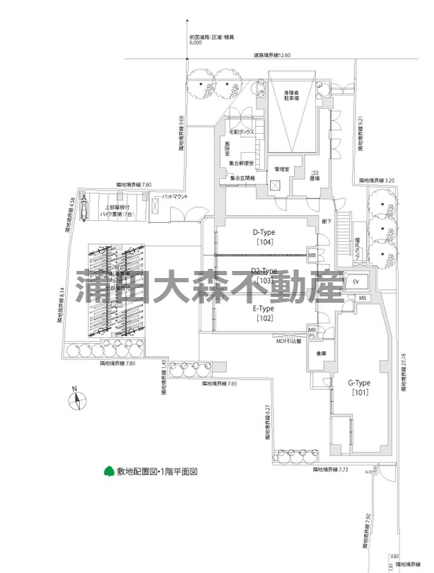 ル・リオン南大井の区画図