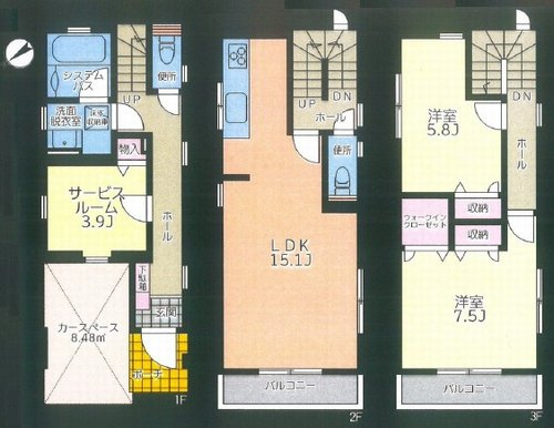【仲介手数料０円】藤沢市片瀬4丁目　中古一戸建ての間取り|藤沢市片瀬4丁目　中古一戸建て