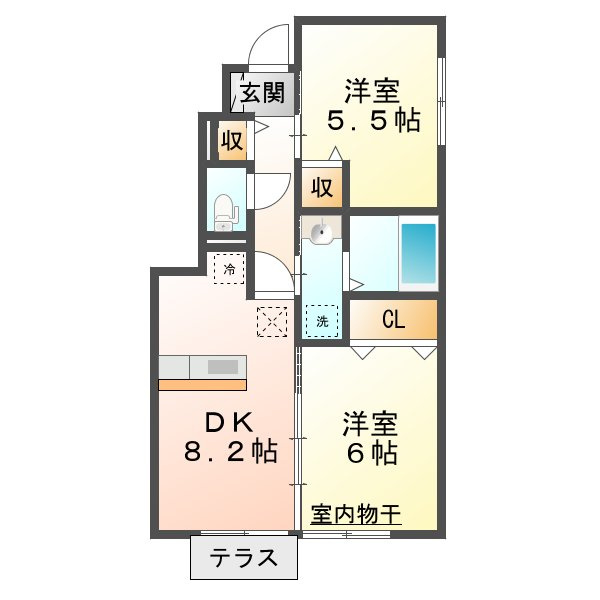 ユニヴェール霞ヶ丘の間取り