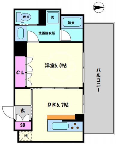 リーガル靭本町の間取り|リーガル靱本町　間取り