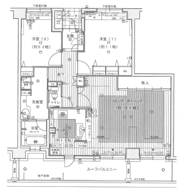 サンメゾンジェームス山の間取り