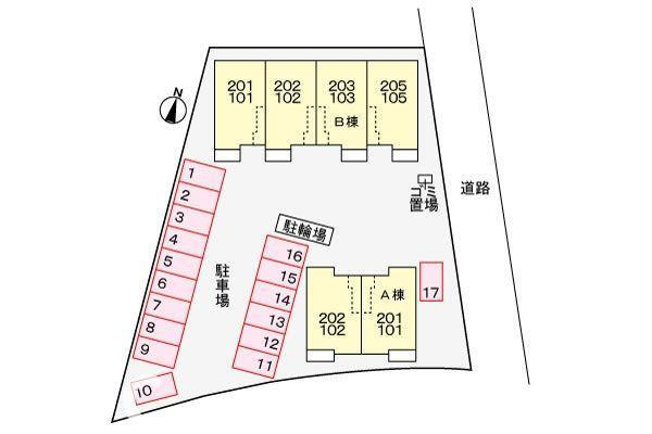 カンパーニュメゾン風雅　Ｂの駐車場