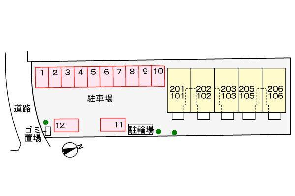ナリッシュ・コートの駐車場