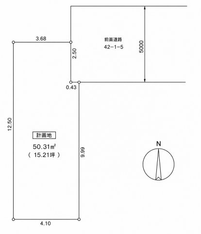 大阪市旭区高殿2丁目の区画図