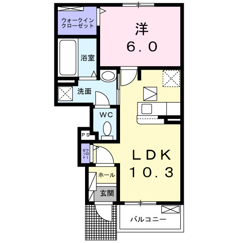 【間取り】 | ラヴィエールⅡ　Ｂ