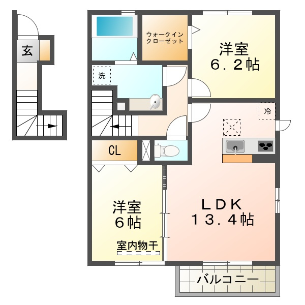 ラッジョ・クラルテ　クラルテの間取り