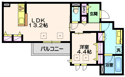 仮称　新石川1丁目メゾン西棟の間取り
