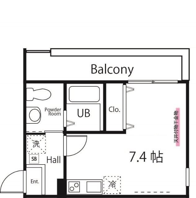 ハーミットクラブハウス川崎大師Ⅱの間取り|間取りです。