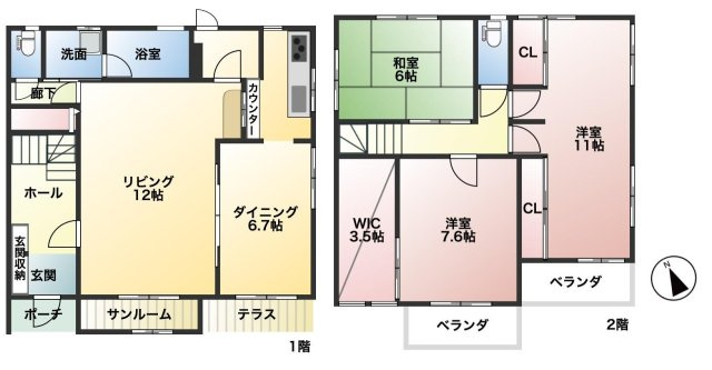 【間取り】 | 東松山市下唐子　中古戸建