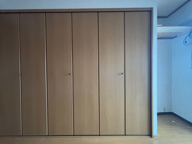 カサグランデ加美の収納|大容量の壁面収納を確保。衣類はもちろん、日用品や季節家電などもまとめて整理しやすく、お部屋に収納家具を増やさず空間を広く使えます◎