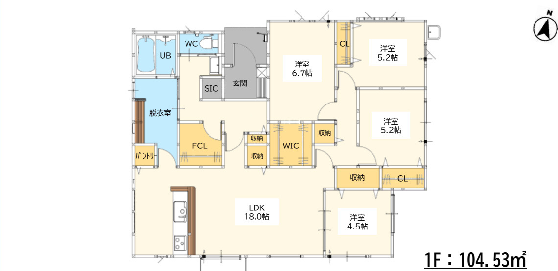 佐賀市今宿町1期1区画 1号棟の間取り