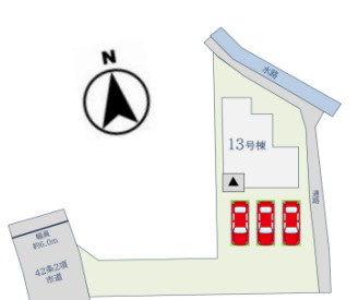 佐賀市大和町大字尼寺7期1区画 13号棟の区画図