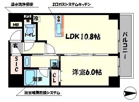 ジェイラピスナンバの間取り|ジェイラピスナンバ　間取り