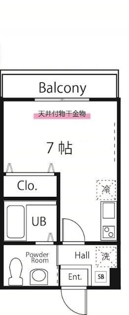 ハーミットクラブハウス川崎大師Ⅱの間取り|間取りです。