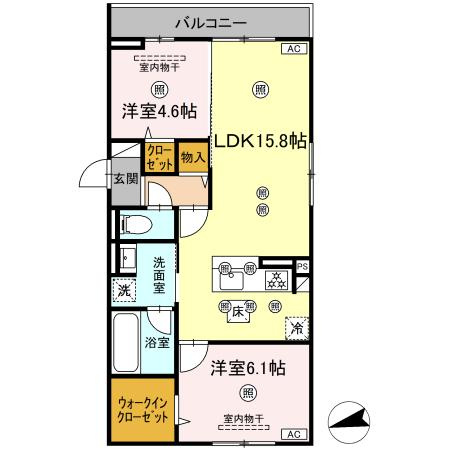 エルバ庚午の間取り
