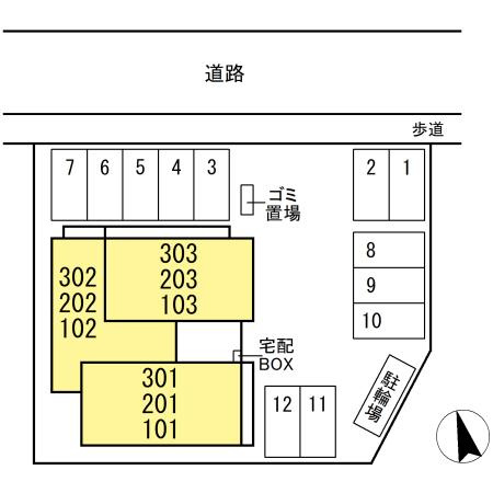 エルバ庚午の区画図