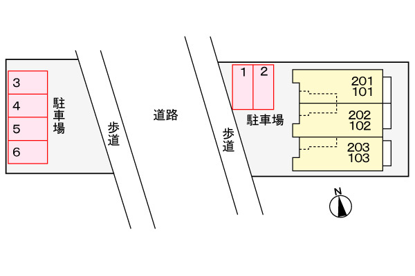 フィオレット立戸の駐車場|駐車場