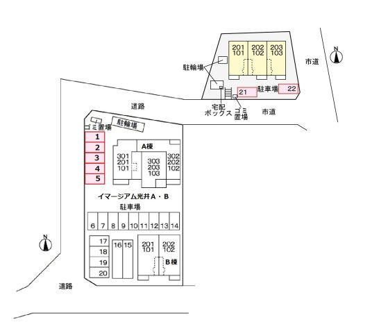 スクエアメゾンの駐車場|駐車場