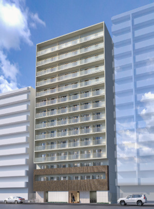 ArtizA瓦屋町Ⅱの外観パース