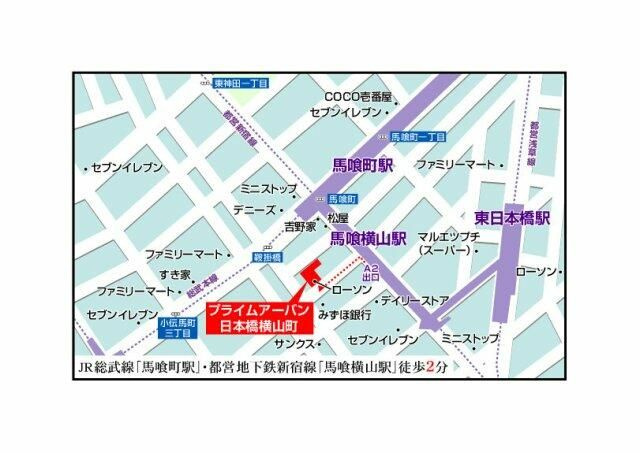 プライムアーバン日本橋横山町の地図