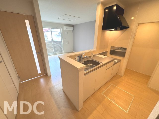 徳島市川内町榎瀬のアパートのキッチン