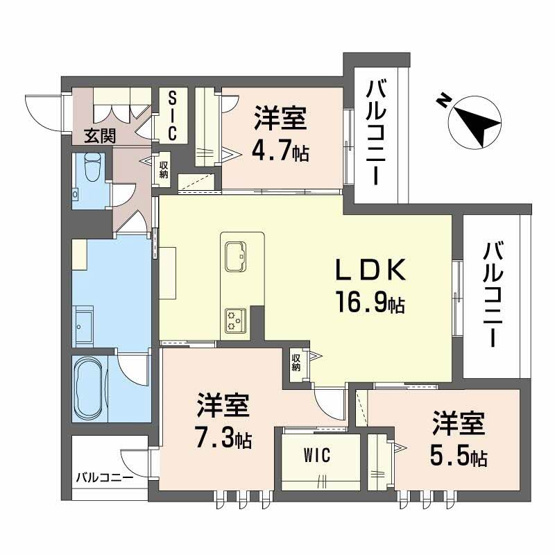 【間取り】 | シャーメゾン　新屋敷　Ｐｒｅｍｉｕｍ