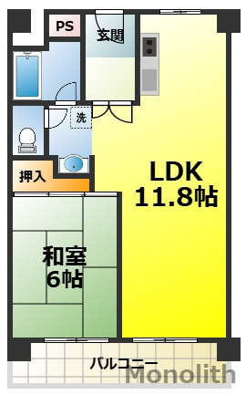 泉北原山台１丁２号棟の間取り