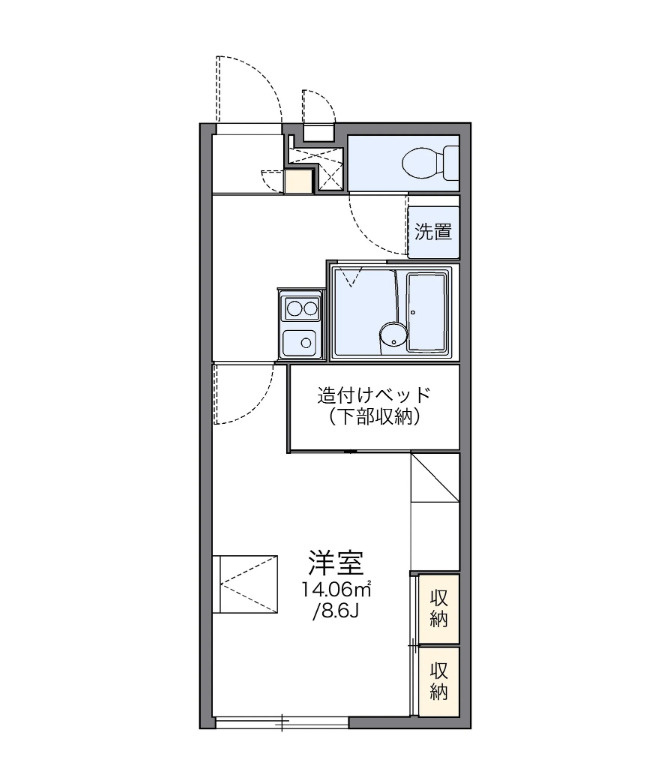 レオパレスルミエールの間取り|画像2