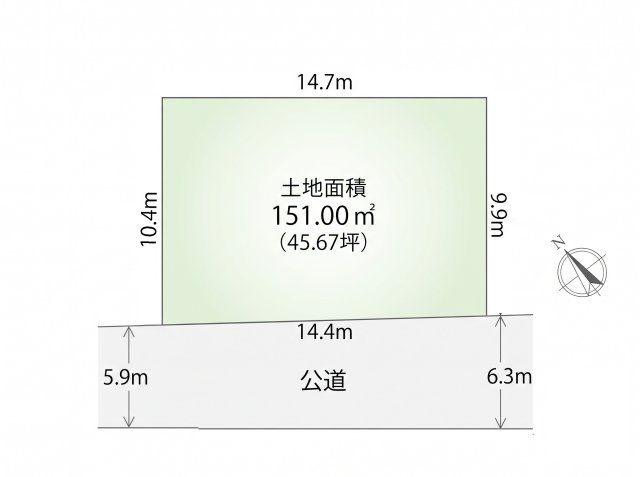 沼間6丁目 売地(平坦・前面道路5m)の画像