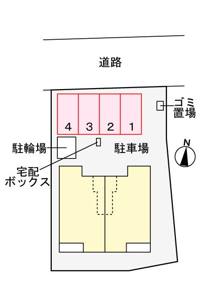 グランシエル鳴海の駐車場