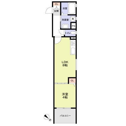 【間取り】 | ＣＡＳＡ ＣＡＬＭＡ南江口 
