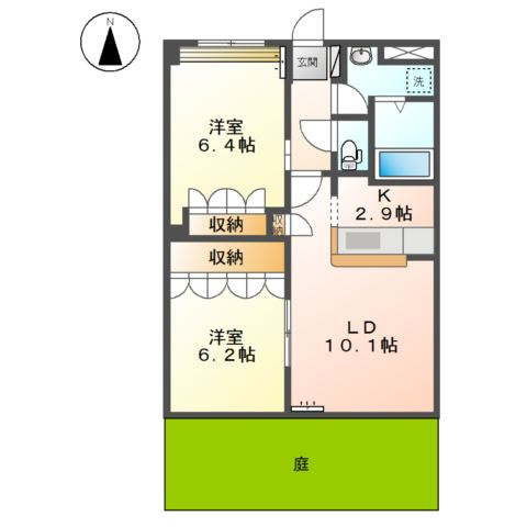 ミロワール弐番館の間取り