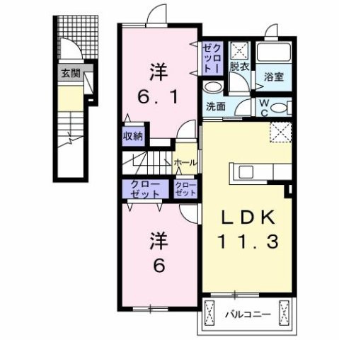 【間取り】 | ノーベル　Ｃ棟