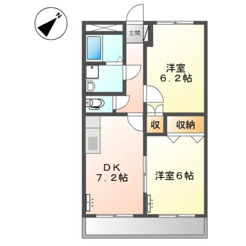 サンパティークＳの間取り