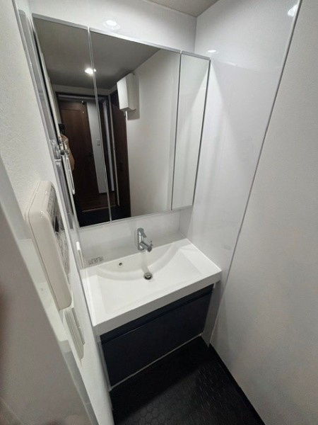 Ｔｈｅ　Ｓｈｉｎａｇａｗａ　Ｅａｓｔ　Ｒｅｓｉｄｅｎｃｅの洗面所|コンパクトで使いやすい洗面所