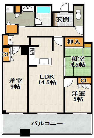 ジオタワー宝塚ＷＥＳＴの間取り