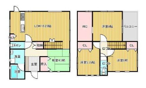 姫路市東今宿４丁目の中古一戸建の間取り