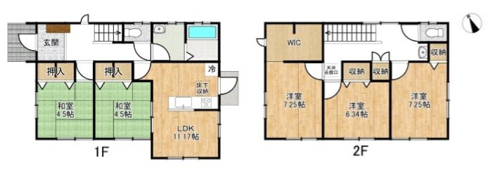 姫路市北原の中古一戸建の間取り