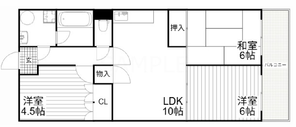 ユーハイツ千里の間取り