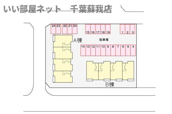 グローリーヒルズＡの区画図