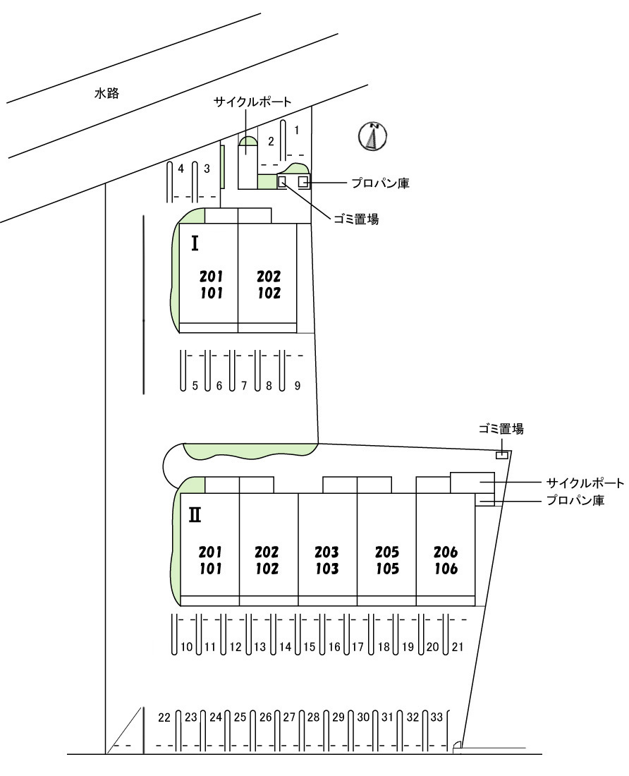 ボヌールⅠの区画図